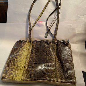 Vintage	Gucci	Snakeskin Metal Construct Bag
